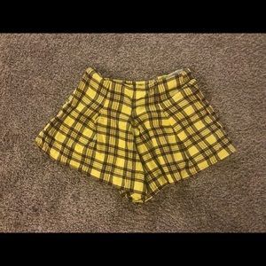 Clueless Yellow Plaid Skort